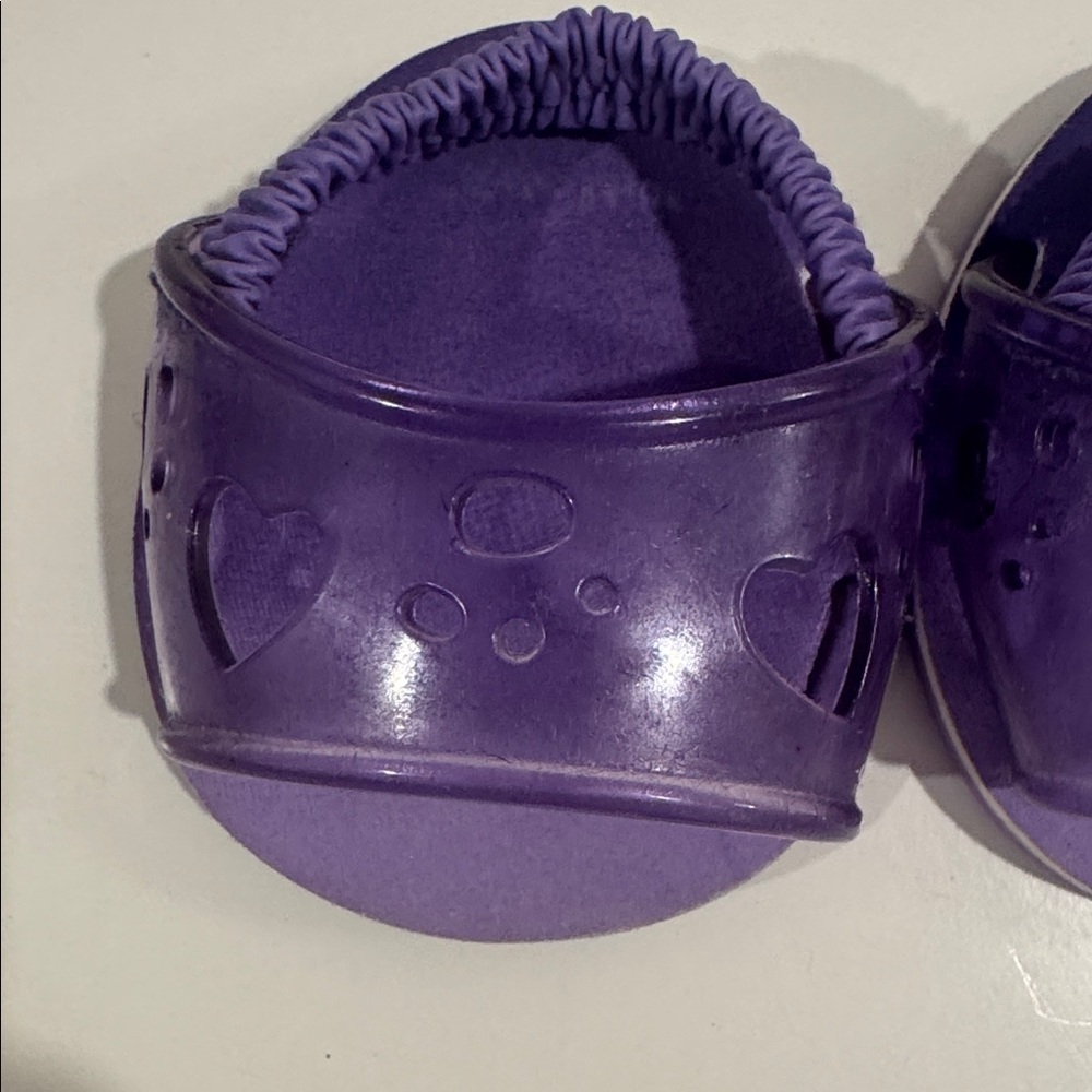 Build-A-Bear Workshop Purple Jelly Slide Sandals Plush Shoes Accessories - Picture 2 of 4